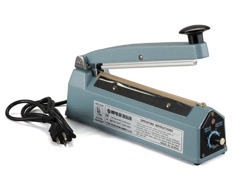 Tach-It HJ210/5T 8 Inch Table Top Impulse Bag Sealer with 5mm Wide Seal - Perfect for Food Packaging, Small Business & Home Use