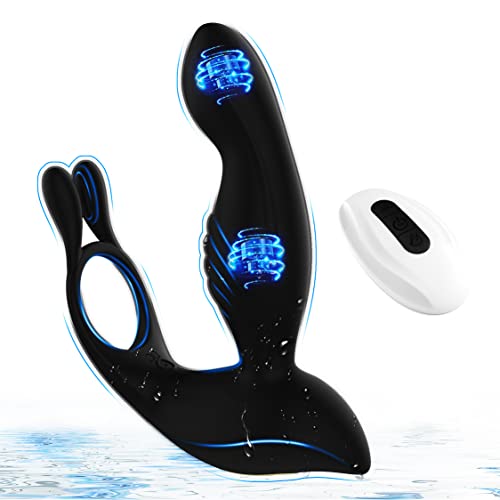 Premium Prostate Massager & Anal Vibrator for Men - Wireless Remote Control, Silent Thrusting & Sucking Stimulation - Perfect for Couples Play & Solo Pleasure