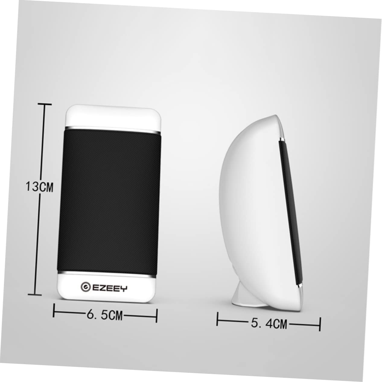 Mobestech 2-Pack Portable USB Computer Speakers - Mini Wired Stereo Multimedia Loudspeaker for Desktop, Laptop, Notebook (White) | Perfect for Home Office, Gaming, Music & Video Conferencing