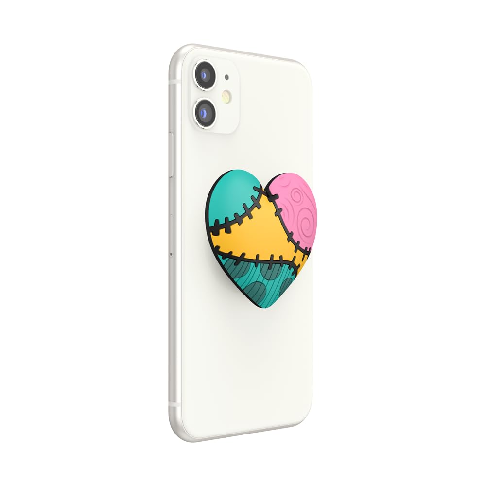 POPSOCKETS Nightmare Before Christmas Phone Grip with Expanding Kickstand - PopOut Sally's Heart Design for Secure Hold & Hands-Free Viewing, Perfect for Phones, Tablets & Laptops