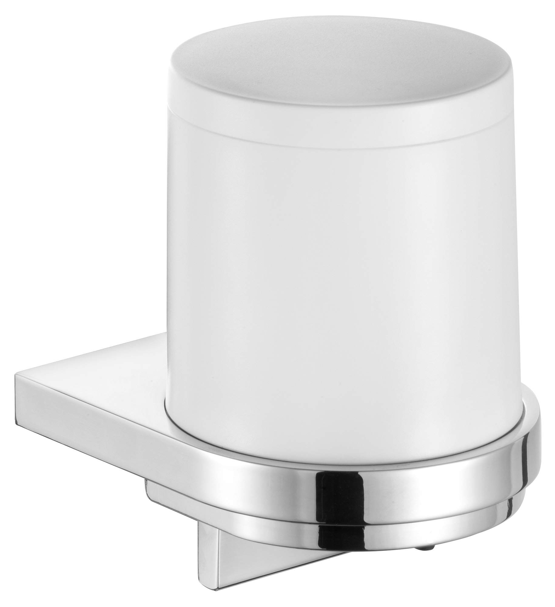 12752010100 Liquid Soap Dispenser - Chrome/White Wall Mounted Pump for Bathroom, Kitchen & Salon - Hands-Free Automatic Lotion Dispenser for Sanitary & Convenient Use