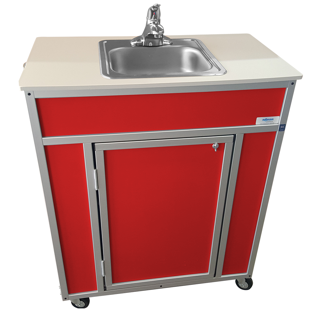 NSF Certified Portable Sink 39 Inch - Monsam NS 009S Commercial Stainless Steel Handwashing Station for Outdoor Events, Food Trucks & Emergency Use
