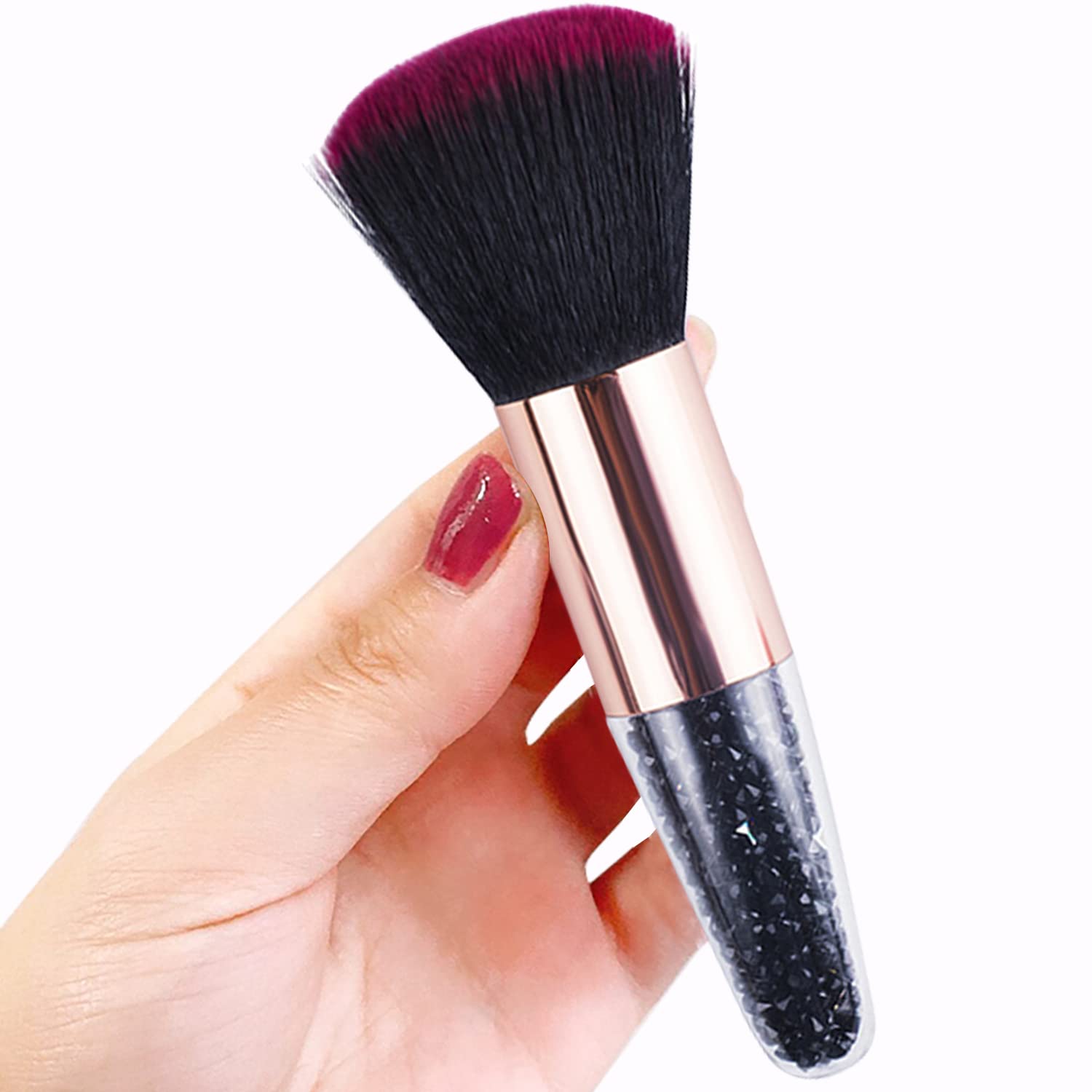 3Pcs Soft Nail Dust Brush Set - Acrylic Nail Art Powder Brush, Fluffy Blush Brush & Nail Duster for Professional Manicure, Cleaning Nail Tools - Perfect for Salon, Home Nail Care & DIY Nail Art