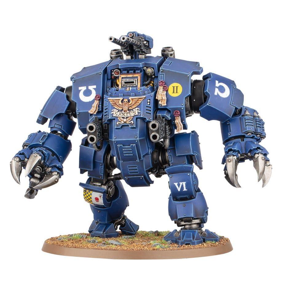 Warhammer 40,000 Space Marines Brutalis Dreadnought - Blue Miniature Model Kit for Tabletop Wargaming | Collectible Sci-Fi Action Figure for Warhammer 40K Game Enthusiasts