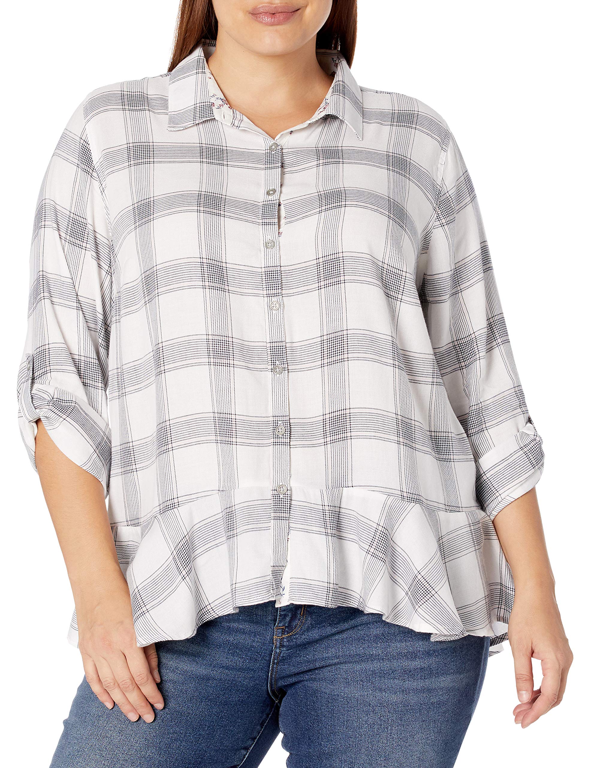 Vintage American Blues Women's Priscilla Flare Hem Button Up Shirt - Retro Casual Blouse for Everyday Wear & Music Festivals