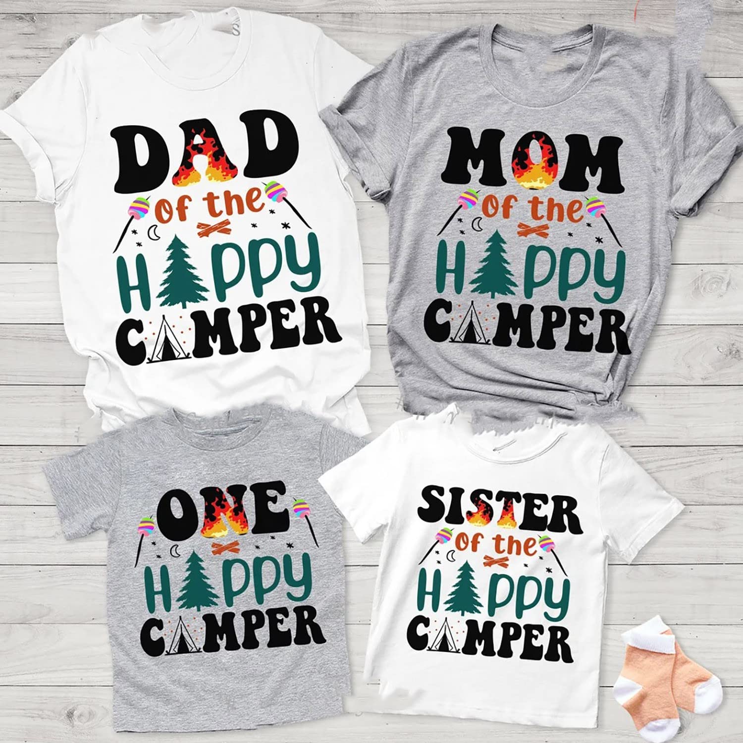 One Happy Camper Birthday Shirt for Boys & Girls - 1st Birthday Outfit, Camping Themed Onesie & T-Shirts - Perfect for Camping Parties, Outdoor Adventures & Family Photo Shoots