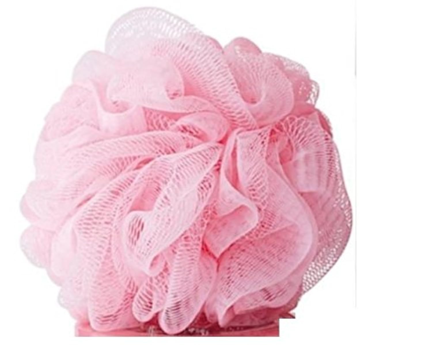 Soap & Glory Pink Bath Sponge - Soft Exfoliating Shower Pouf for Body Wash & Lotion Application | Perfect for Shower, Bath & Spa Relaxation