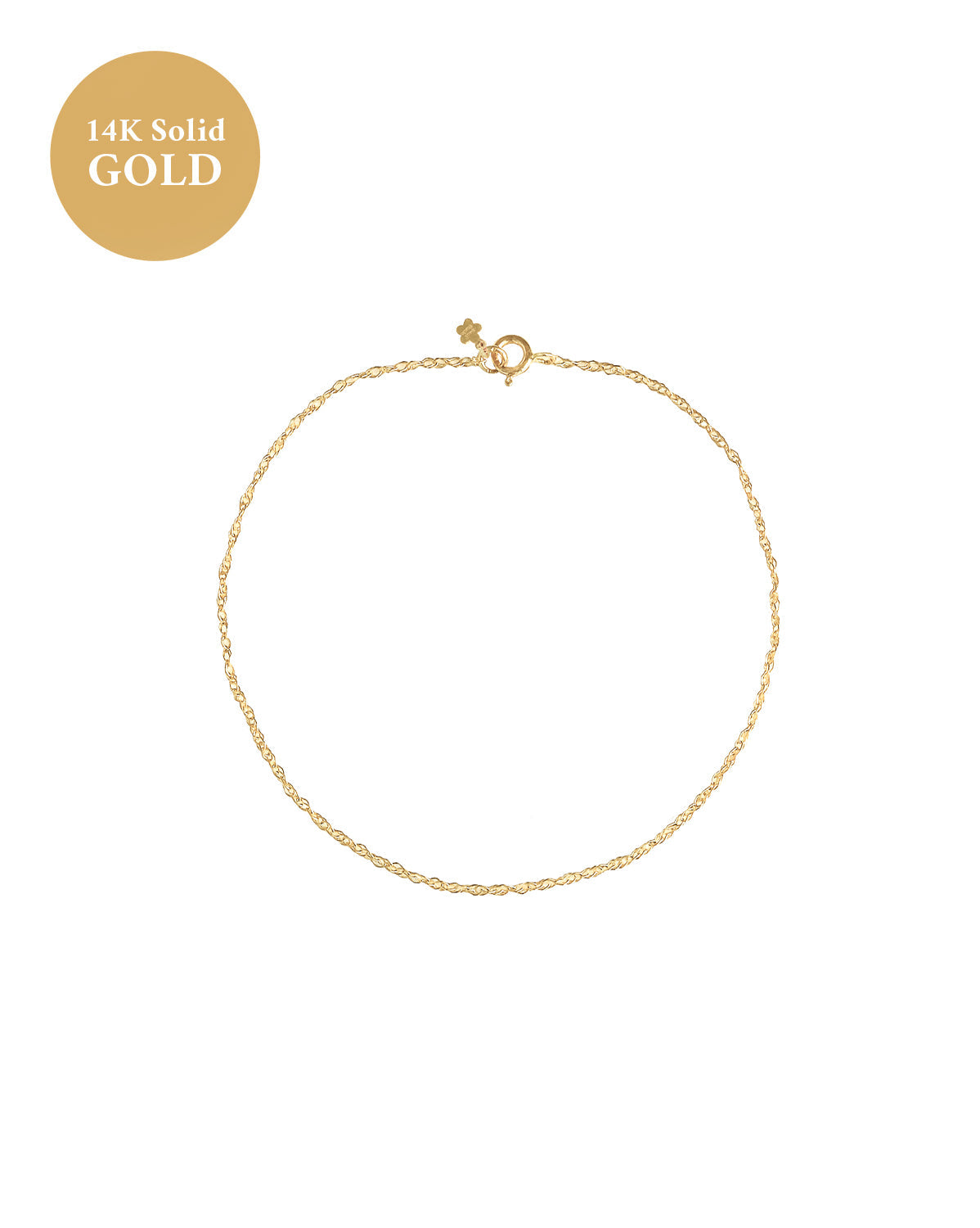 14K Solid Gold Rope Bracelet for Women - Elegant & Durable Jewelry Gift for Birthday, Anniversary & Special Occasions