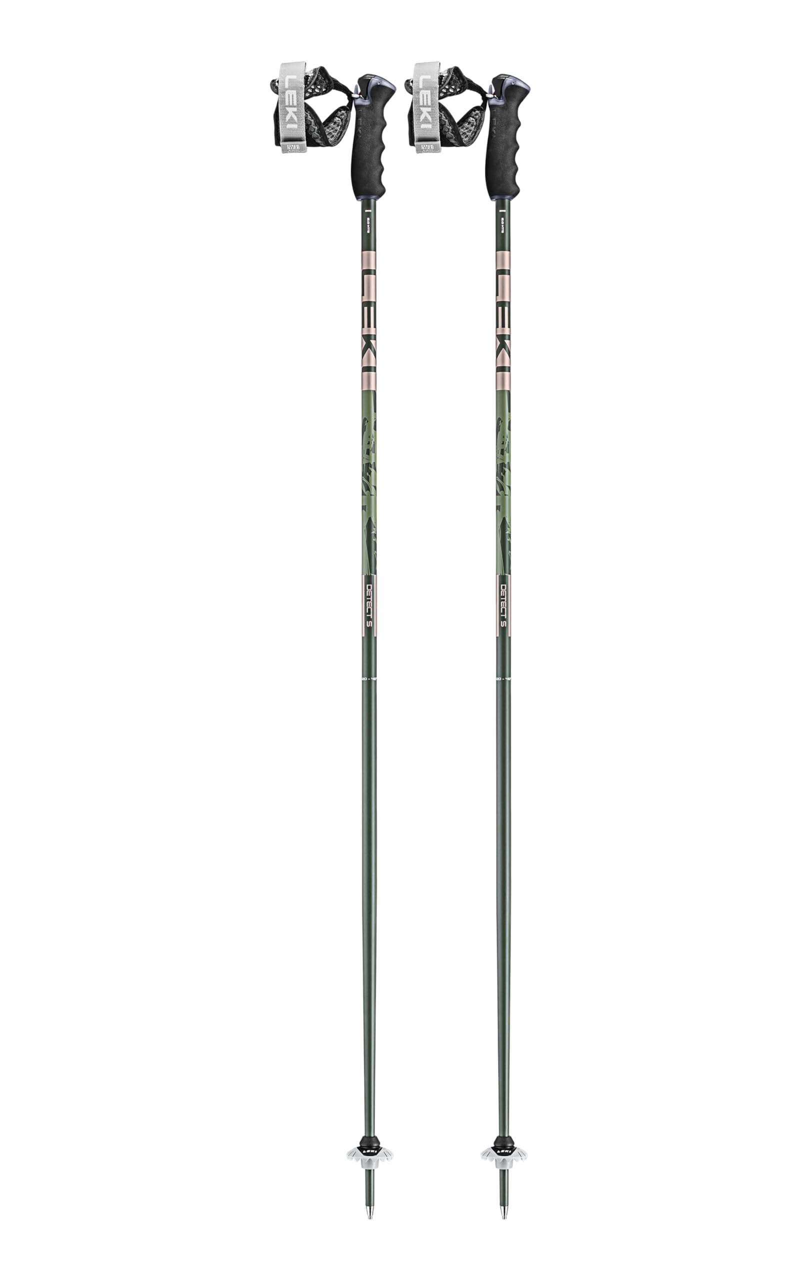 LEKI Detect S Lightweight Aluminum Ski Poles for Downhill Skiing - Perfect for Alpine Skiing, Backcountry & Resort Use