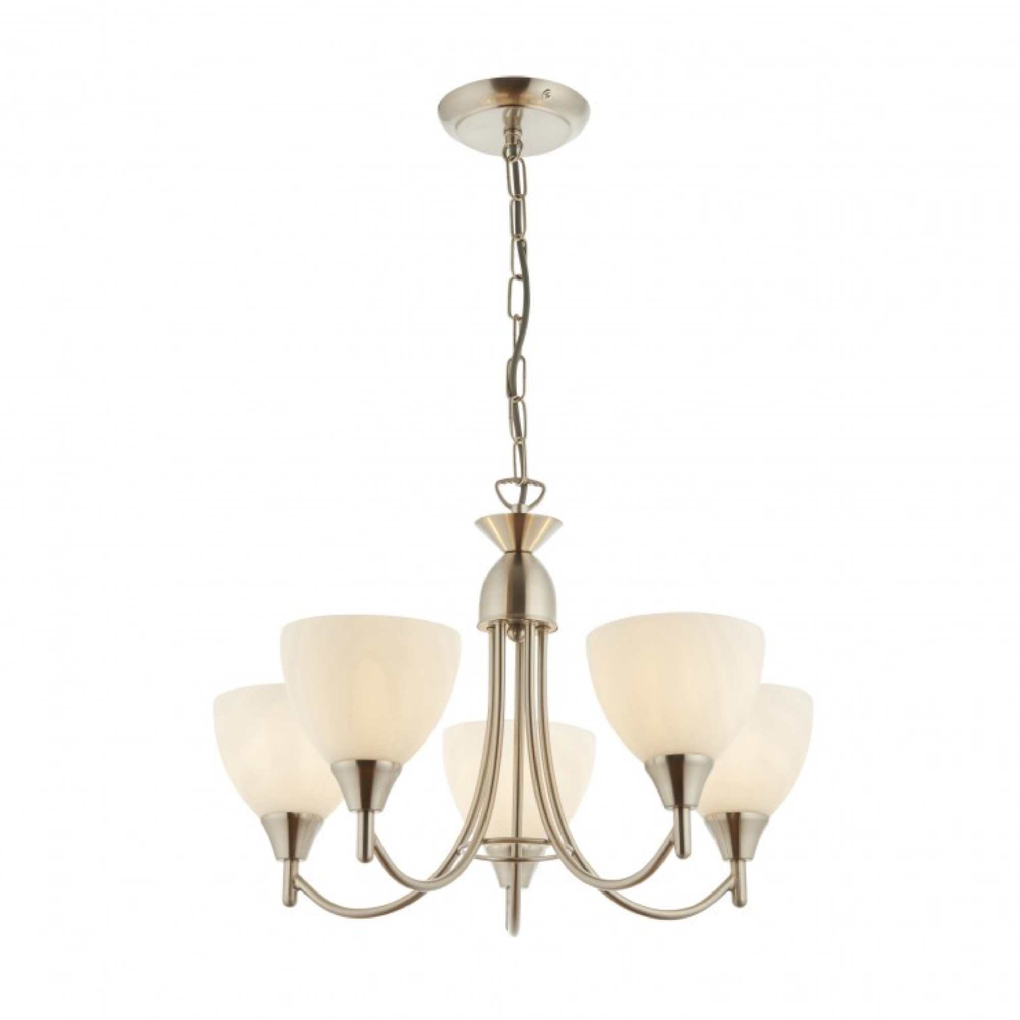 Alton 5-Light Pendant Lighting Fixture in Satin Chrome Finish - Modern Dining Room & Kitchen Island Lighting - Limited Time Promotion