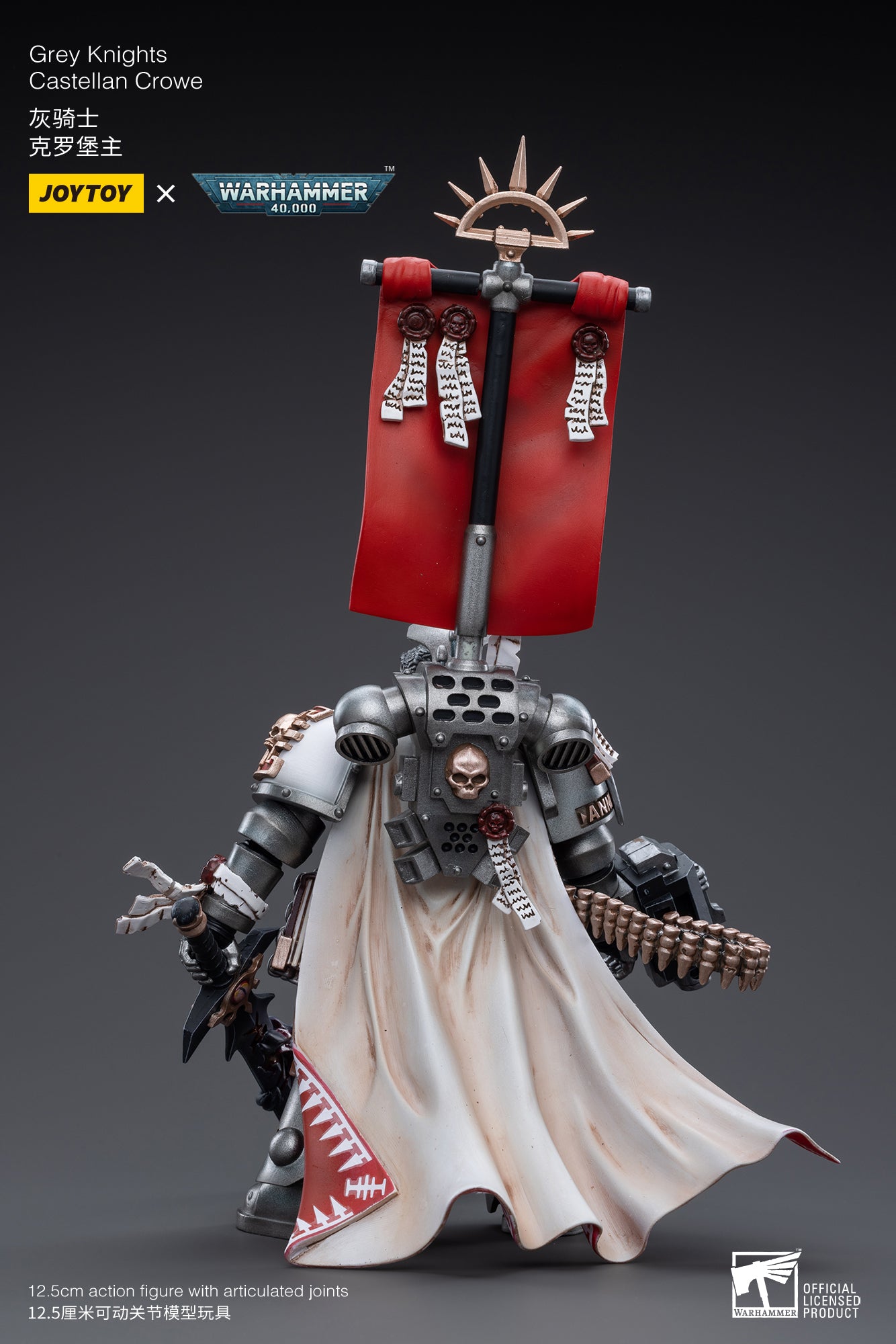 Pre Order JOYTOY 1/18 Scale Warhammer 40K Grey Knights Castellan Crowe Action Figure - Collectible Model for Warhammer Fans & Tabletop Gaming Enthusiasts