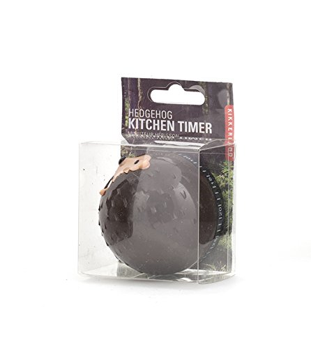 Kikkerland Hedgehog 60-Minute Kitchen Timer - Brown Mechanical Egg Timer for Baking, Cooking, and Classroom Use