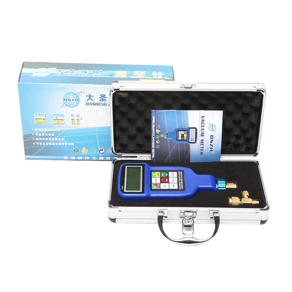 WK-VG88 Digital Programmable Refrigerant Vacuum Gauge with Alarm - HVAC System Diagnostic Tool for AC Repair & Maintenance