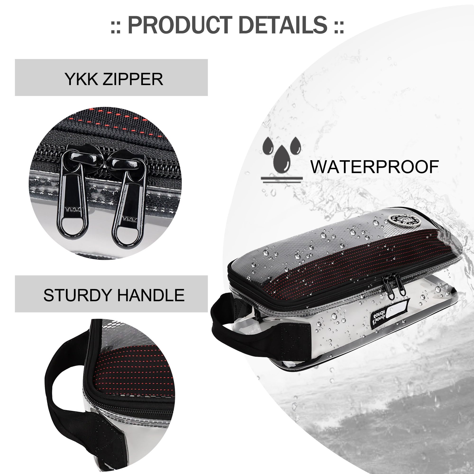 Large Clear Travel Toiletry Bag for Men - Shaving Kit Organizer, Medicine Case Pouch - Perfect for Gym, Camping & Business Trips