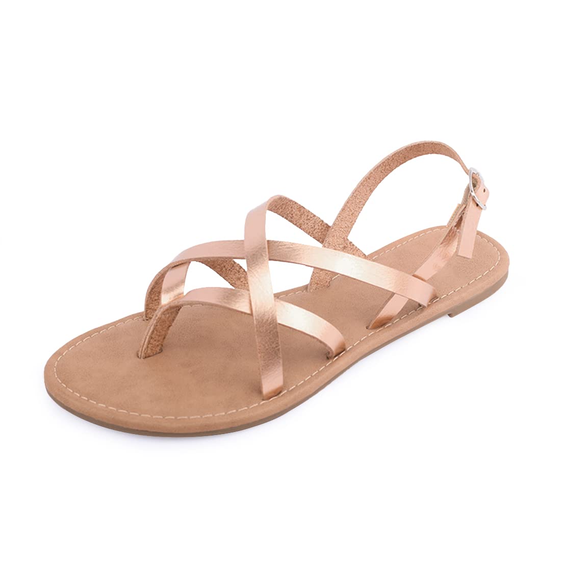 Women's Gladiator Flat Sandals - Strappy Fisherman Sandals with Ankle Strap | Comfortable Summer Casual Shoes for Beach, Vacation & Outdoor Activities