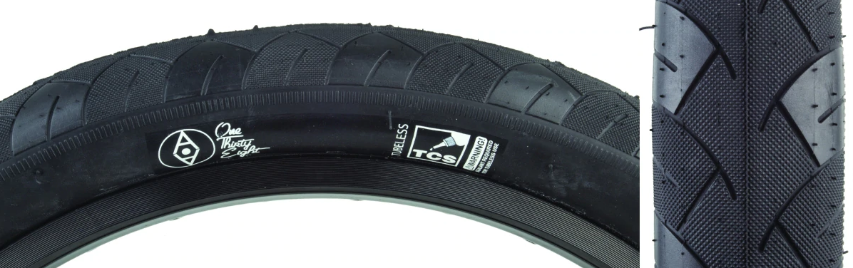 Alienation TCS 138 20x2.3 Tubeless BMX Tire - 85 TPI, Black/Black Reflective for Enhanced Grip & Durability | Perfect for Street Riding, Park Trails & BMX Racing