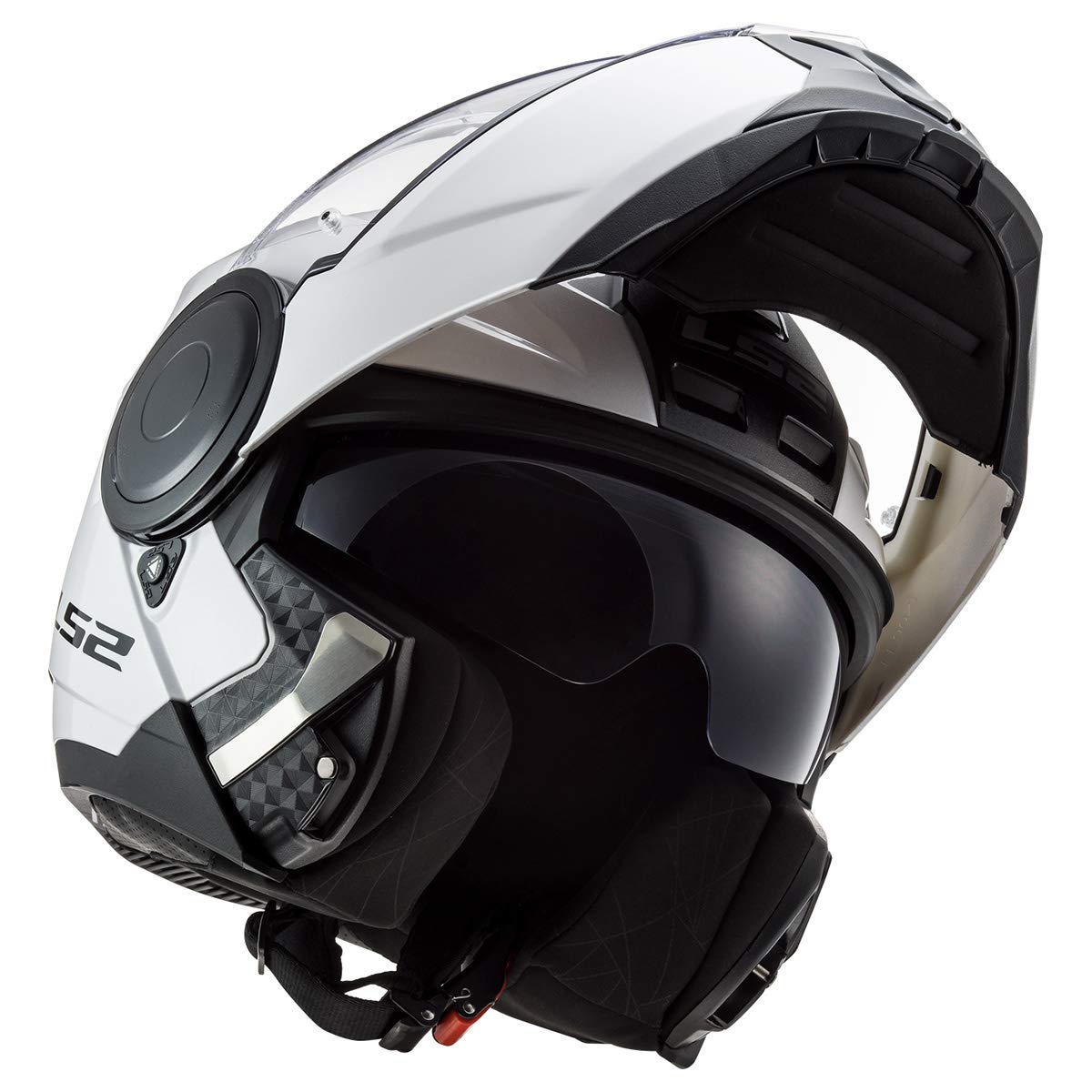 LS2 Helmets Horizon Modular Motorcycle Helmet with Sun Shield - Gloss White (Small) - Comfortable & Safe for Commuting, Touring & Adventure Riding