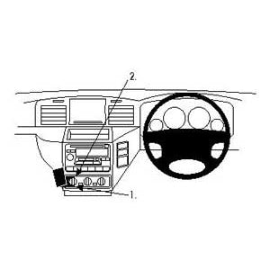 ClicOn No Holes Angled Dash Mount for Nissan Patrol (1998-2004) - Secure Phone Holder for Off-Road Driving & GPS Navigation