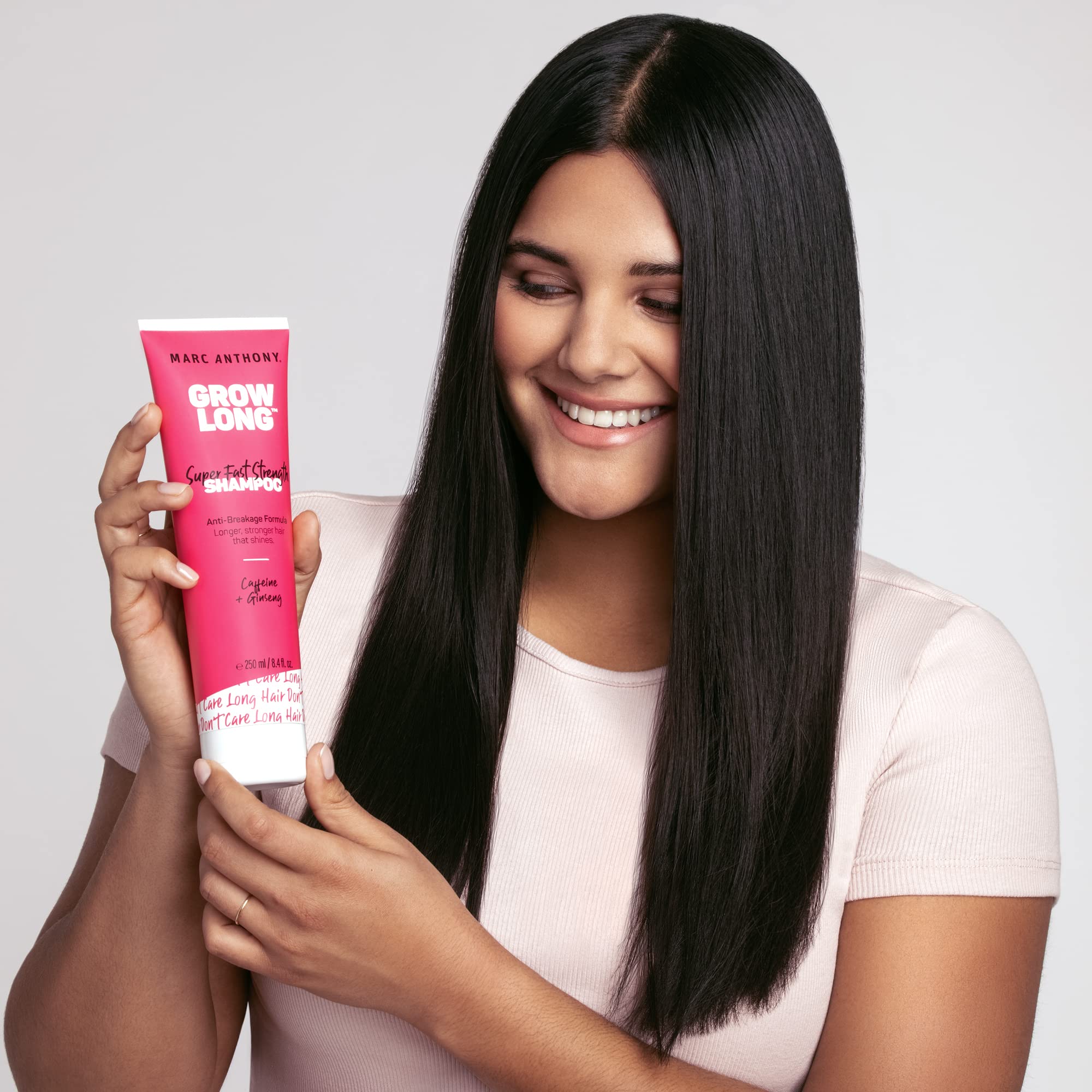 Marc Anthony Grow Long Shampoo & Conditioner Set with Caffeine & Ginseng - Anti Frizz & Breakage Treatment for Stronger, Longer Hair - 8.4 fl oz - Perfect for Damaged Hair Repair & Daily Hair Growth Routine
