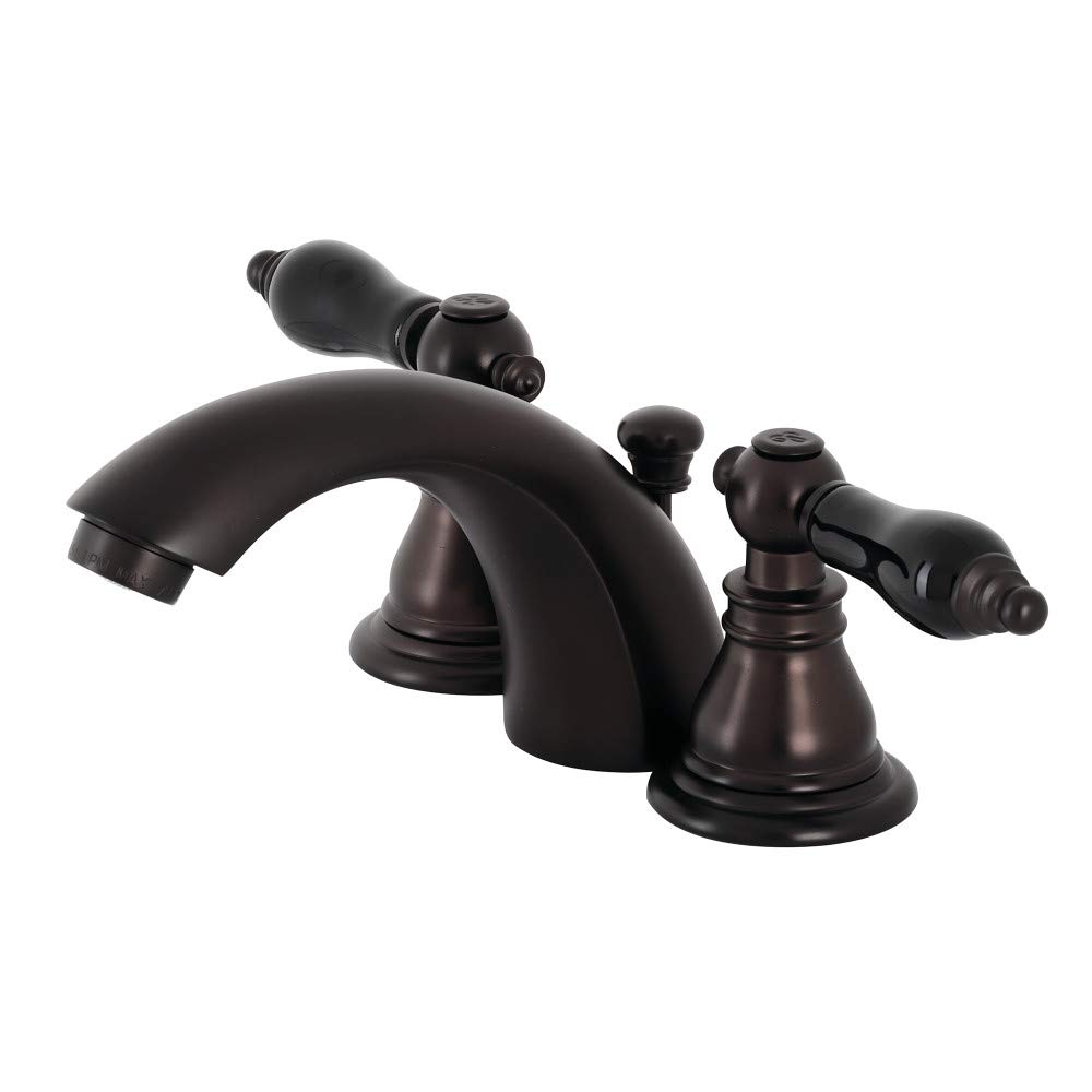Kingston Brass KB955AKL Duchess Mini-Widespread Bathroom Faucet - Oil Rubbed Bronze Finish with Plastic Pop-Up Drain, 12