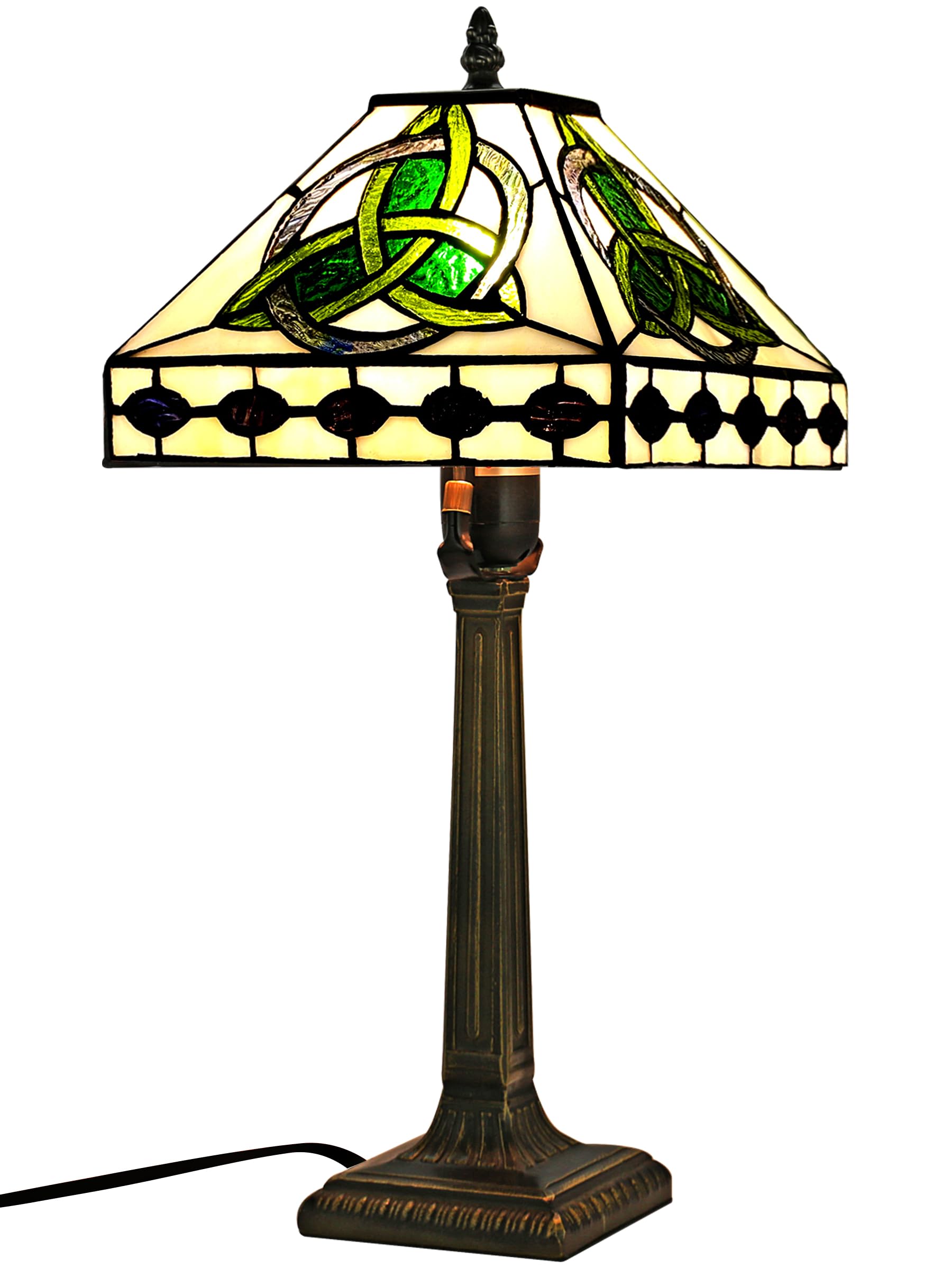 KY&BOSAM Tiffany Round Celtic Table Lamp - 18