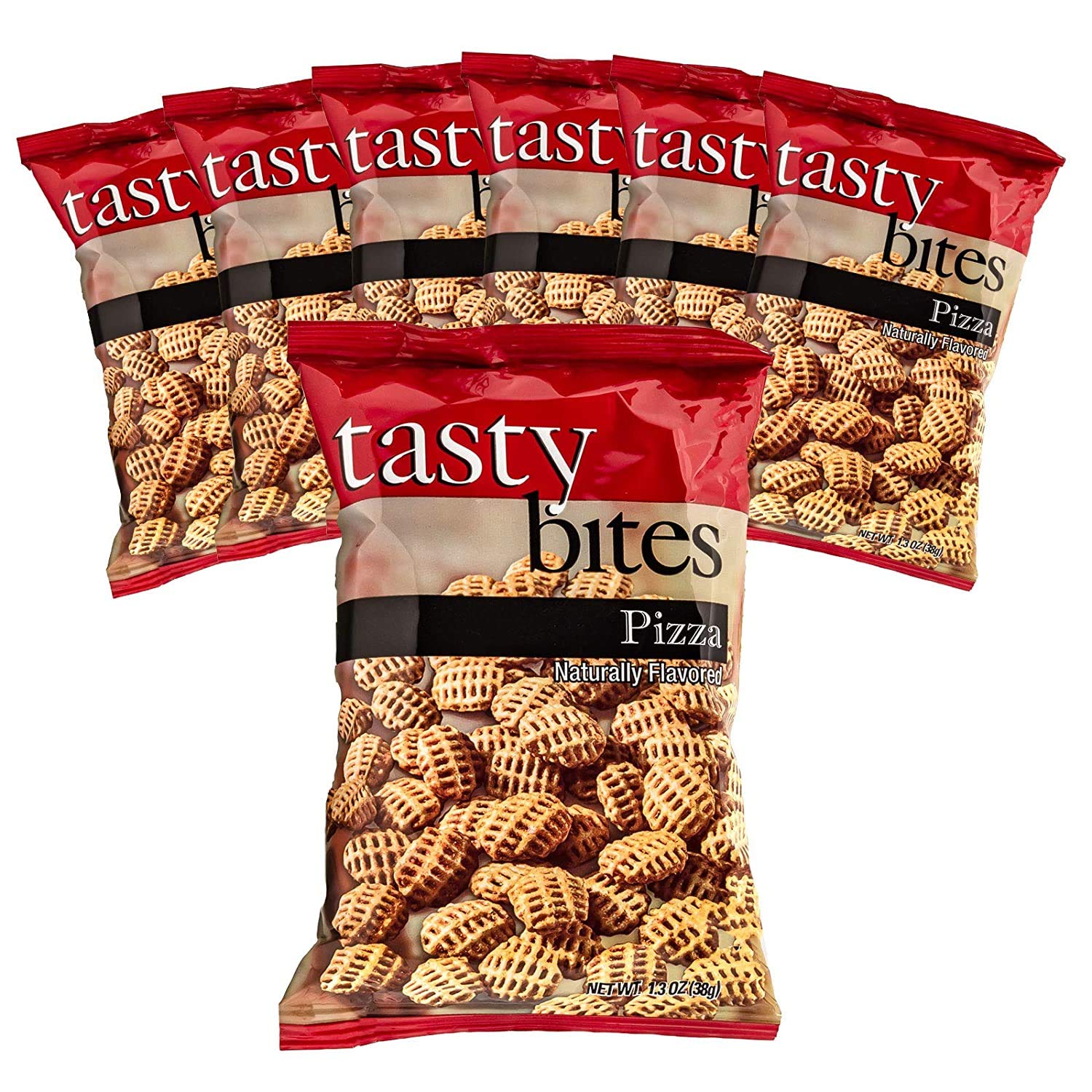 Diet Protein To Go - Party Mix Tasty Bites | 10g Protein, Low Fat, Low Sugar, Gluten Free Healthy Snacks | 7 Bags (Pizza Flavor) | Perfect for Weight Loss, Gym Workouts & On-the-Go Nutrition