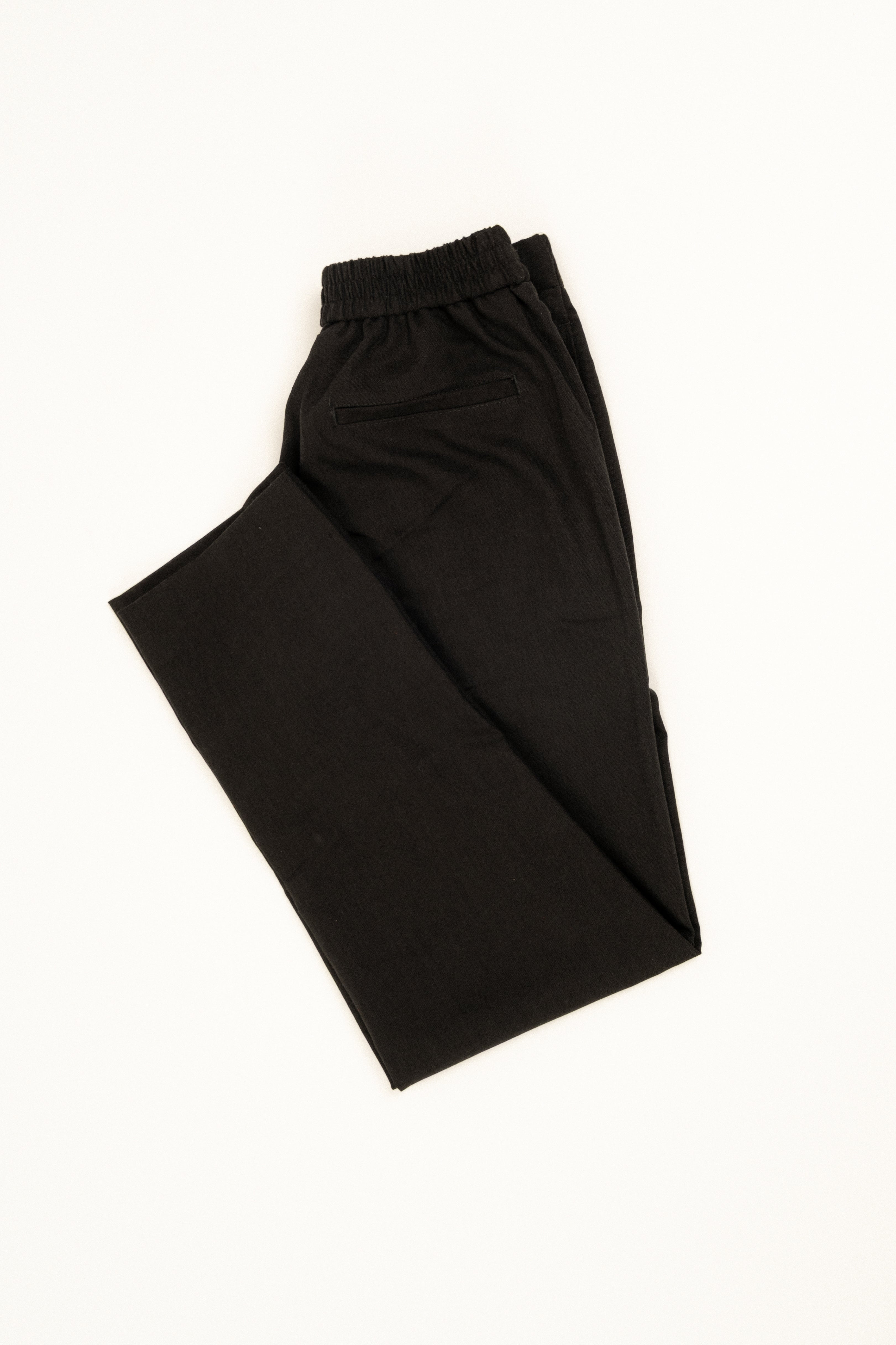Milos Black Linen Trousers for Women - Comfortable Summer Pants with Elastic Waist - Perfect for Casual Wear, Office & Travel