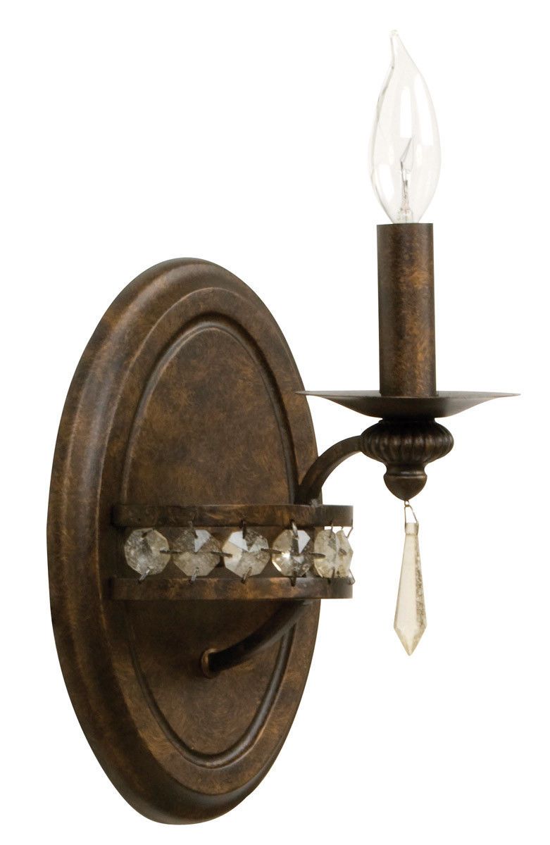 Craftmade Lighting 5507PR1 Cortana Collection One Light Wall Sconce in Peruvian Bronze Finish - Elegant Wall Light Fixture for Bedroom, Living Room & Hallway Decor