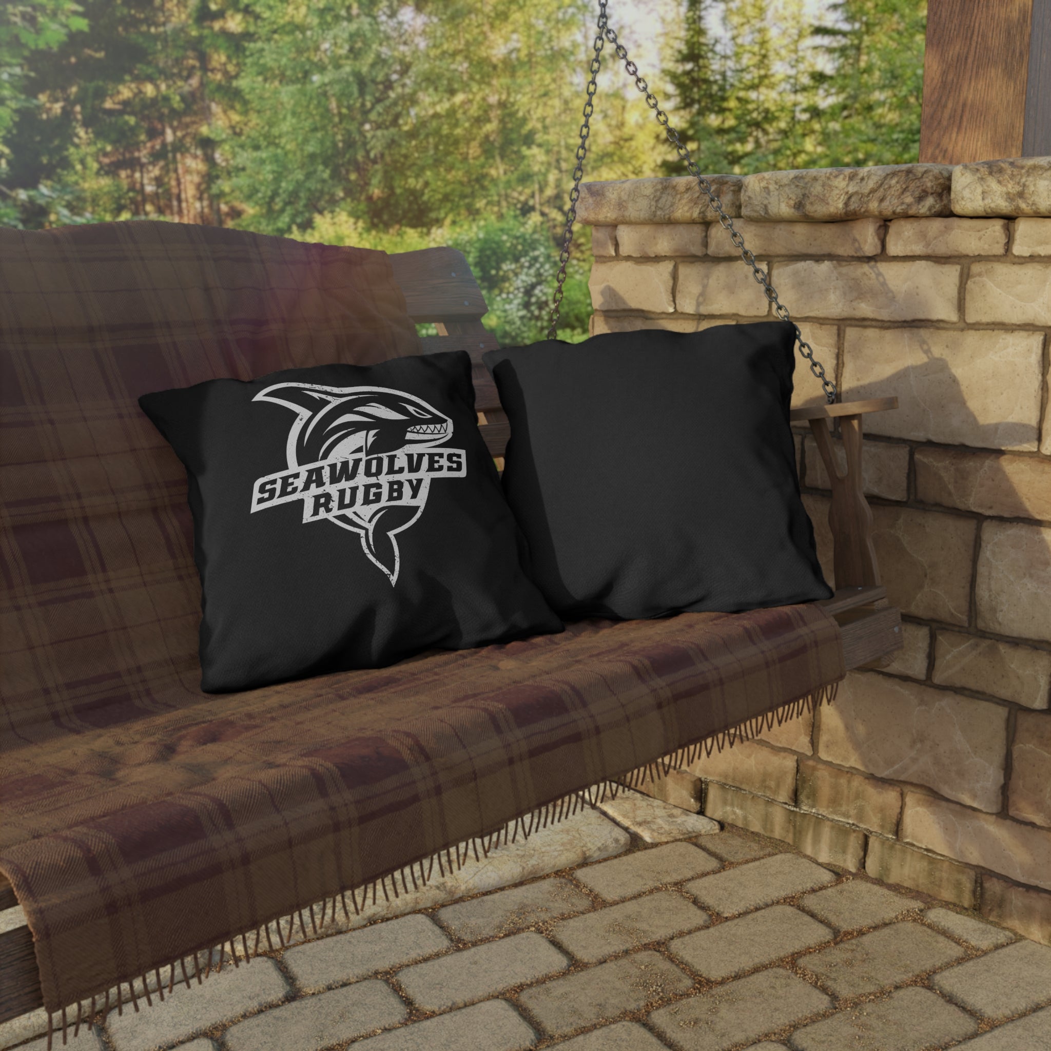 Seawolves Outdoor Pillow - Waterproof & UV Resistant Decorative Throw Pillow for Patio, Garden, Poolside - Perfect for Outdoor Furniture, Camping & Beach Decor