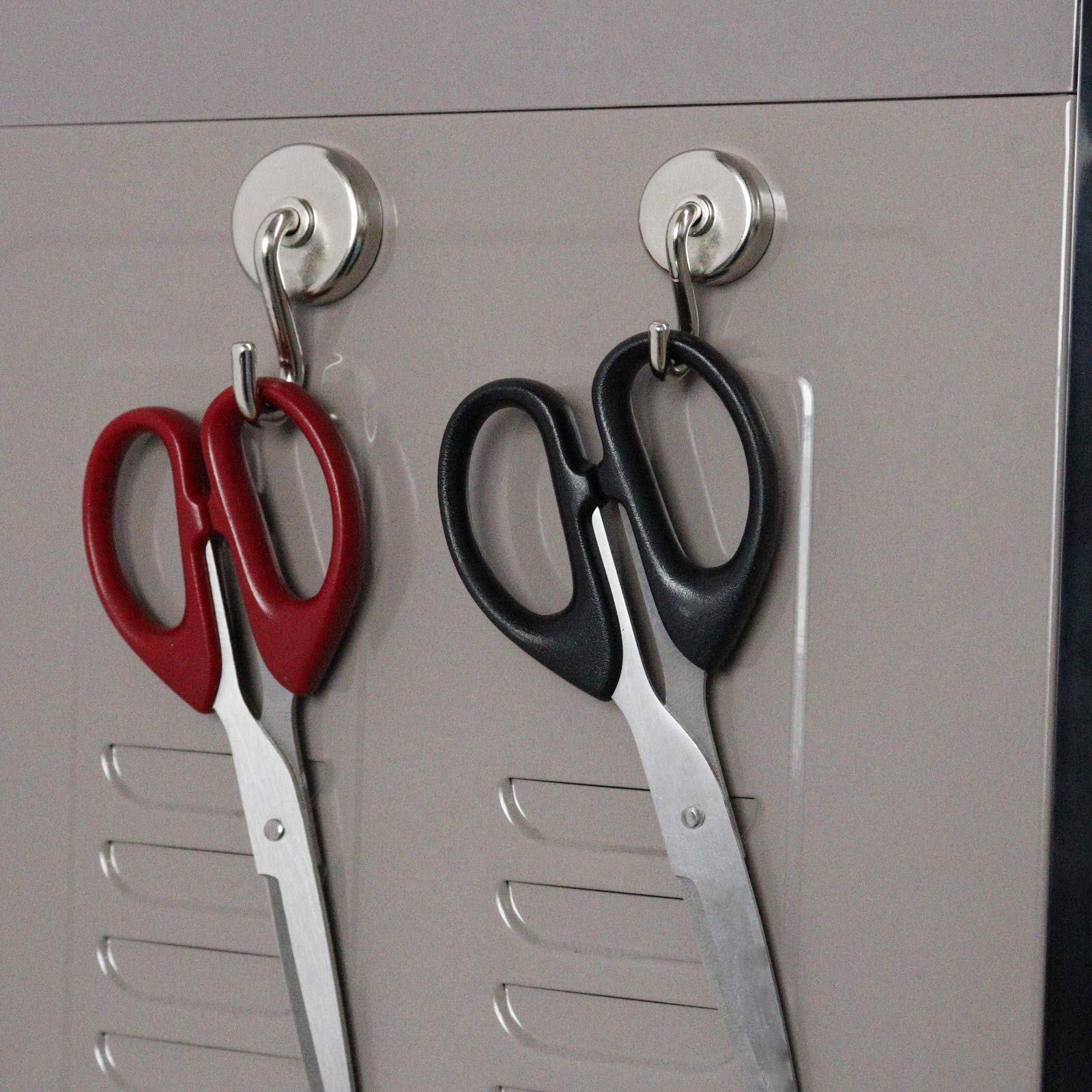 100LBS Heavy Duty Neodymium Magnetic Hooks - Strong Rare Earth Refrigerator Magnets for Kitchen, Office, BBQ & Outdoor Use (4 Pack) - Perfect for Hanging Utensils, Tools, Towels & Decor