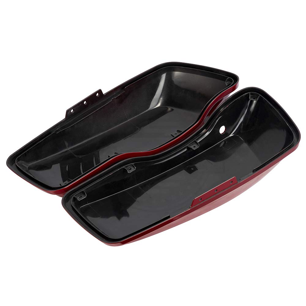Moto Onfire Saddlebag Lids for Harley Touring Hard Saddlebags (2014-2023) - Wicked Red - Durable Motorcycle Accessories for Road Trips & Cruising