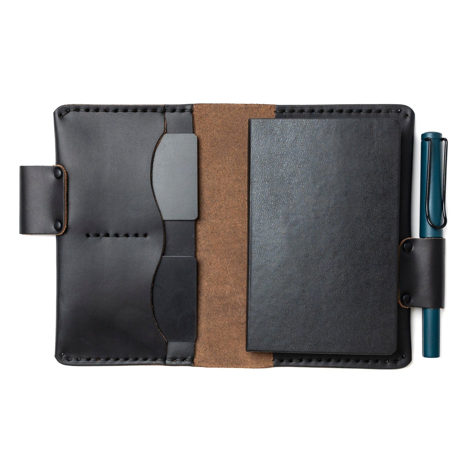 Premium Genuine Leather Moleskine Pocket Notebook Cover - Slim Protective Case for 3.5