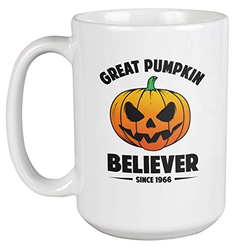 Great Pumpkin Believer Autumn Fall Coffee & Tea Mug - 15oz Ceramic Cup with Seasonal Design - Perfect for Halloween, Thanksgiving & Cozy Home Decor