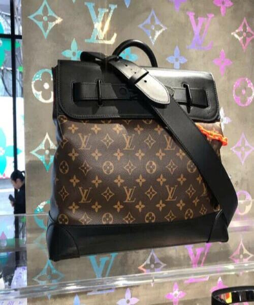 LV Steamer PM Taiga Leather Monogram Brown Crossbody Bag - Luxury Designer Handbag for Women, Perfect for Work, Travel & Everyday Use