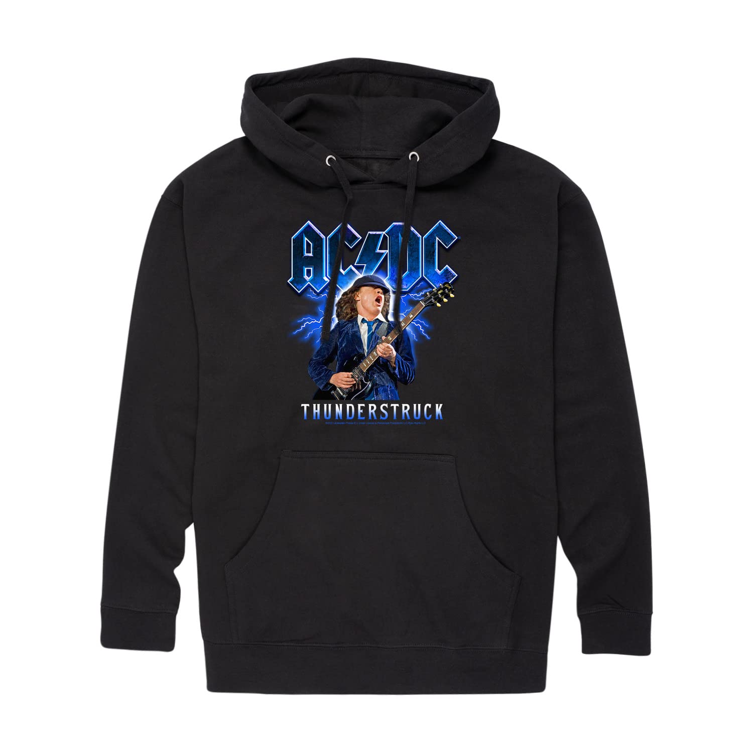 AC/DC Thunderstruck Men's Pullover Hoodie - Soft Fleece Sweatshirt with Hood - Rock Band Merchandise - Perfect for Concerts, Gifts & Casual Wear