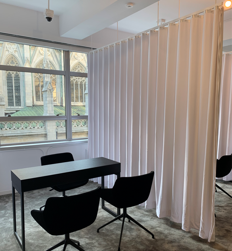 Custom Ripple Fold Drapery Curtains with Lora Track System - Elegant Window Treatment for Living Room, Bedroom & Office Decor