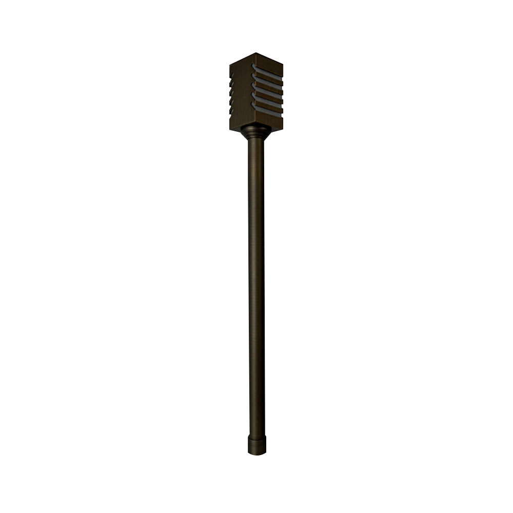 PLB24 4x/8x/12x Cast Brass LED Pathway Lights - Low Voltage Outdoor Landscape Lighting Fixture with 3W 3000K Warm White Bulb - Perfect for Garden, Walkway, and Driveway Illumination
