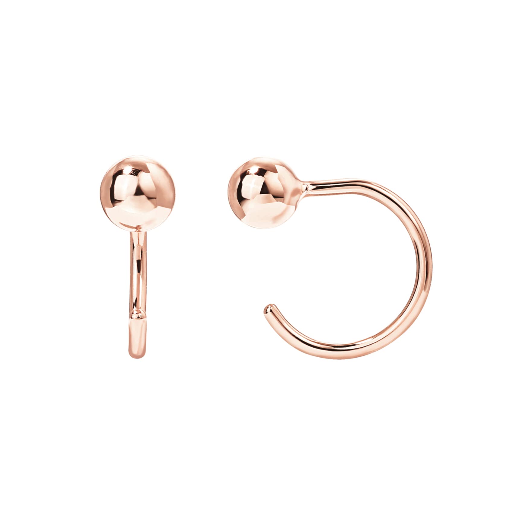 PAVOI 925 Sterling Silver Huggie Half Hoop Earrings for Women | Hypoallergenic Minimalist Tiny Cartilage Earrings for Everyday Wear, Gifts & Special Occasions