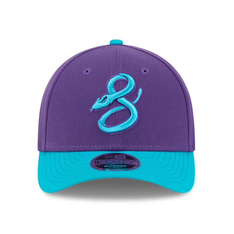 New Era 9Forty M Crown Arizona Diamondbacks 2025 City Connect Snapback Snake Game Hat - Purple & Teal Baseball Cap for Men | Game Day, Fan Gear, Streetwear Fashion