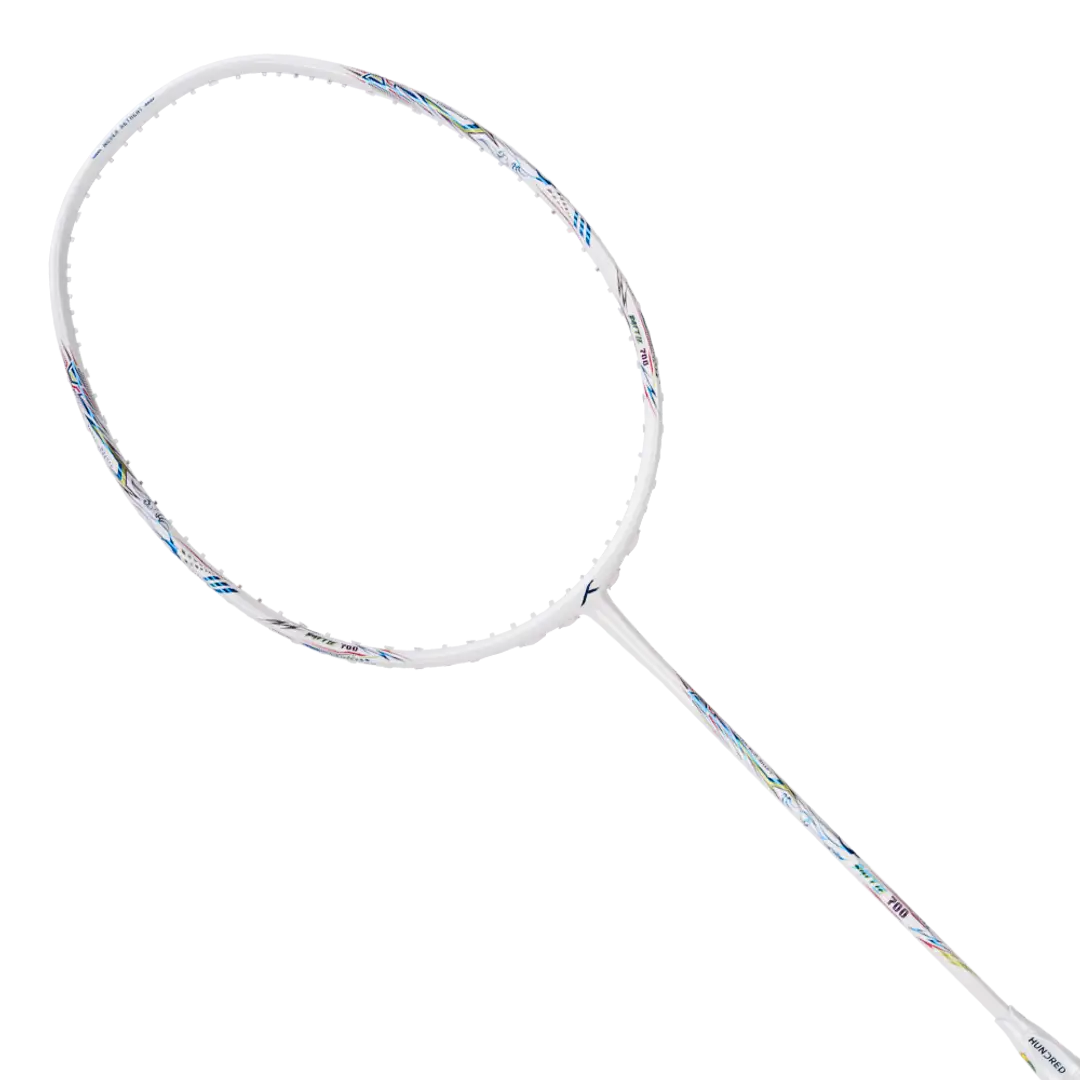 HNDRD Battle 700 Professional Badminton Racket - Carbon Fiber Shaft with High Tension String - Perfect for Tournaments & Training Sessions