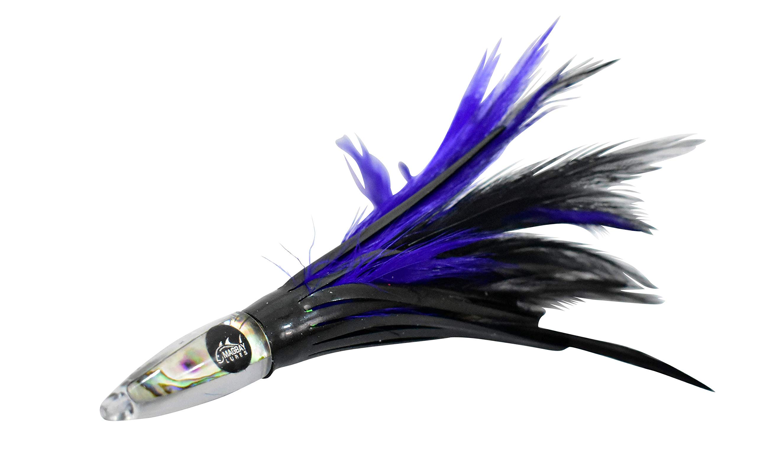 MagBay Premier 6 Inch Tuna Feather Lures - Saltwater Trolling Fishing Lures for Tuna, Mahi Mahi & Wahoo - Perfect for Offshore Deep Sea Fishing Trips