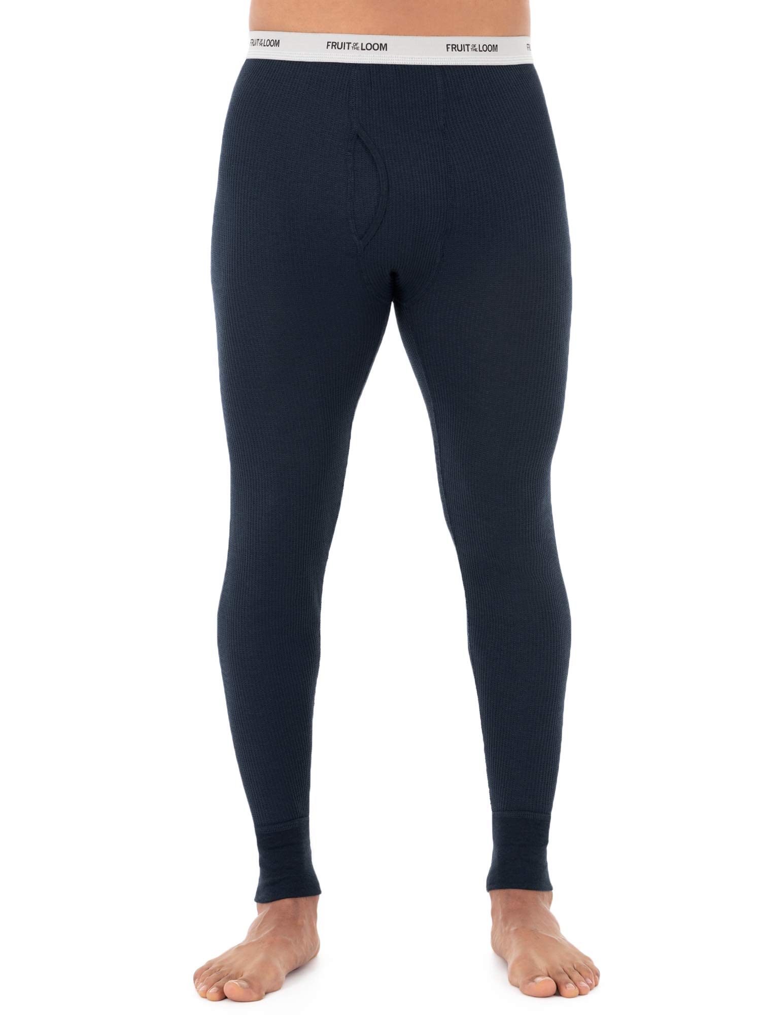 Fruit of the Loom Men's Classic Midweight Waffle Thermal Underwear Pants - 1 Pack & 2 Pack Options - Warm Winter Base Layer for Outdoor Activities, Camping, and Cold Weather Work