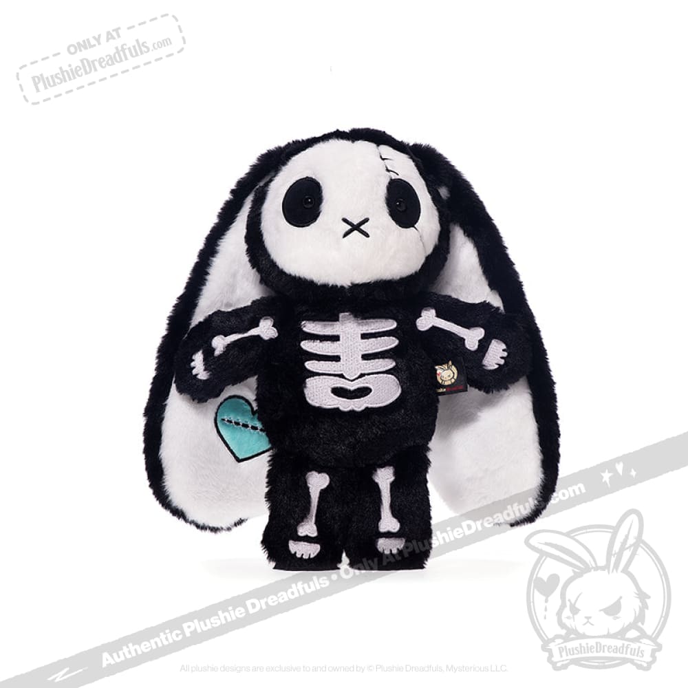 Plushie Dreadfuls Bone Organizer Bunny - Soft Stuffed Animal Toy for Kids, Cute Plush Bunny with Organ Pouch - Perfect for Halloween Decor, Bedroom Cuddling & Gift Giving