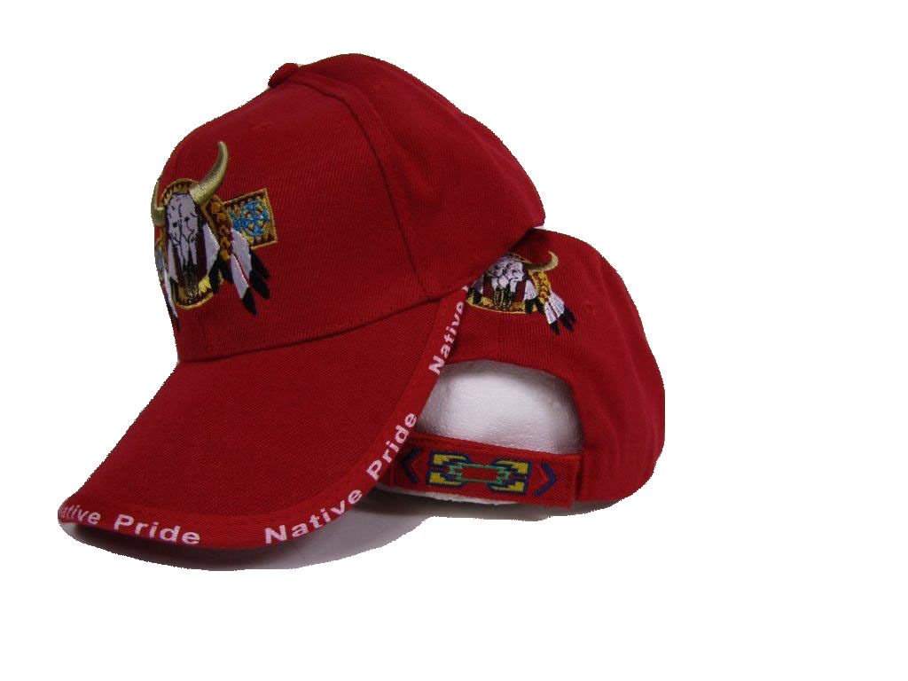 Bull Skull Buffalo Indian Native Pride Embroidered Baseball Cap - Western Style Hat for Men & Women - Perfect for Rodeo, Country Music Festivals and Outdoor Adventures