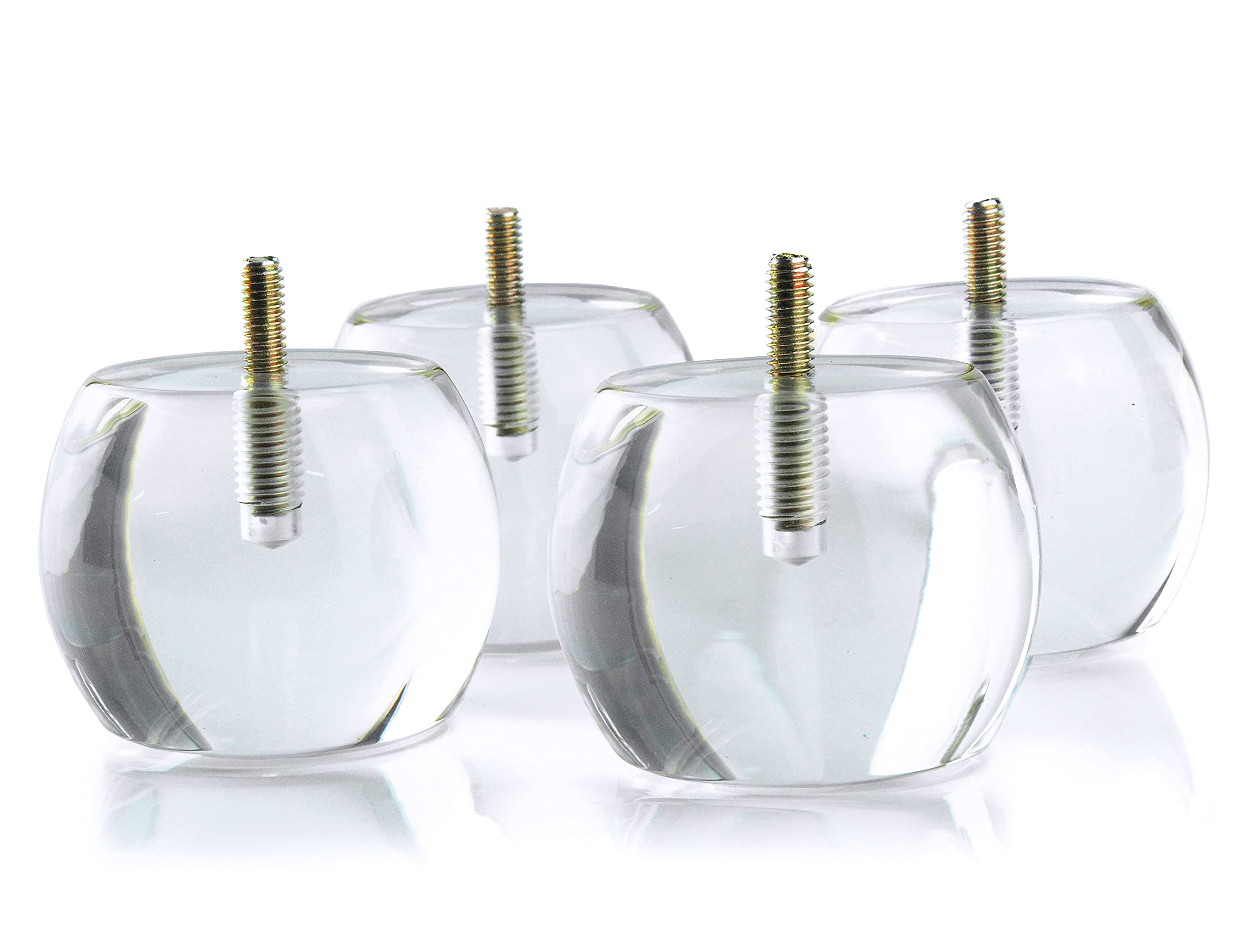 JEREVER 4-Pack Clear Acrylic Furniture Legs - 3.1