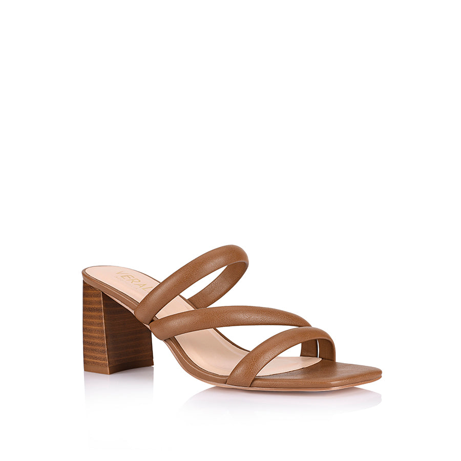 NaeNae Block Heel Sandals for Women - Comfortable Tan Summer Shoes | Perfect for Weddings, Parties & Casual Outings