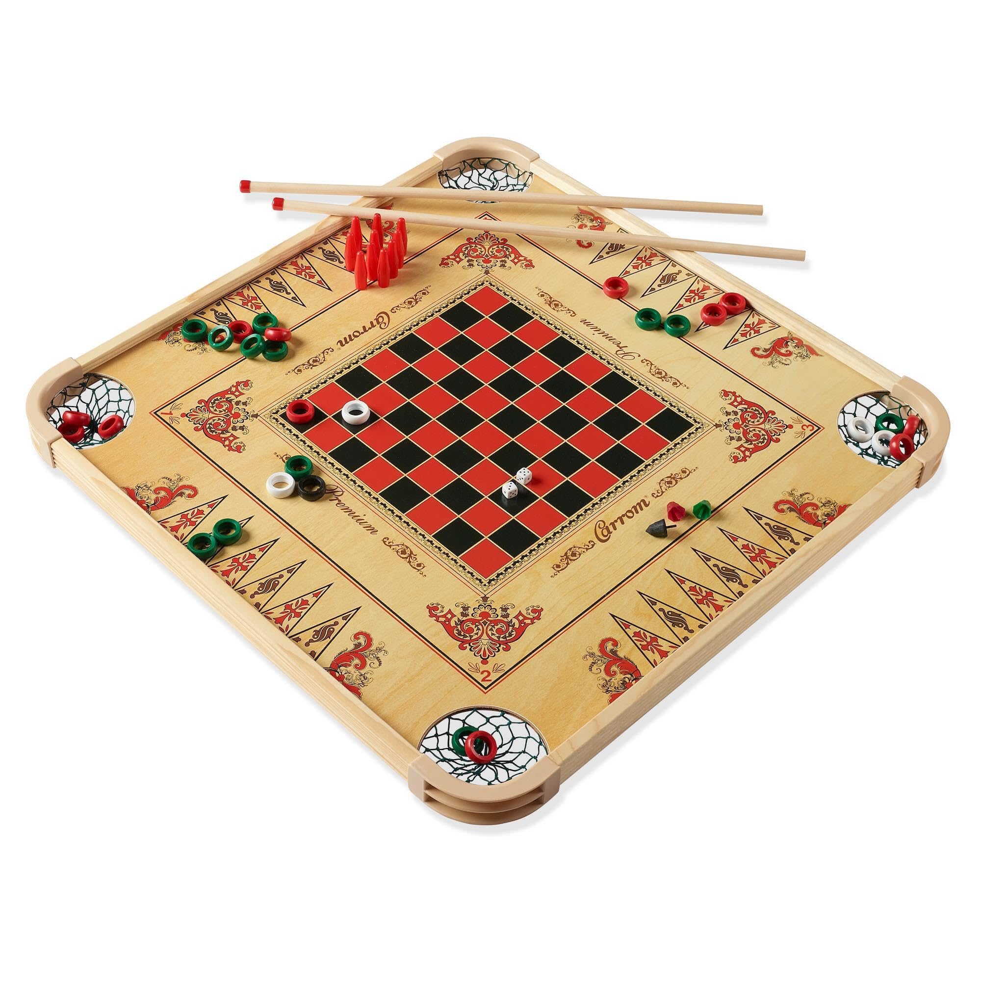 Premium Carrom Board Game Set for Adults & Kids - Large 32