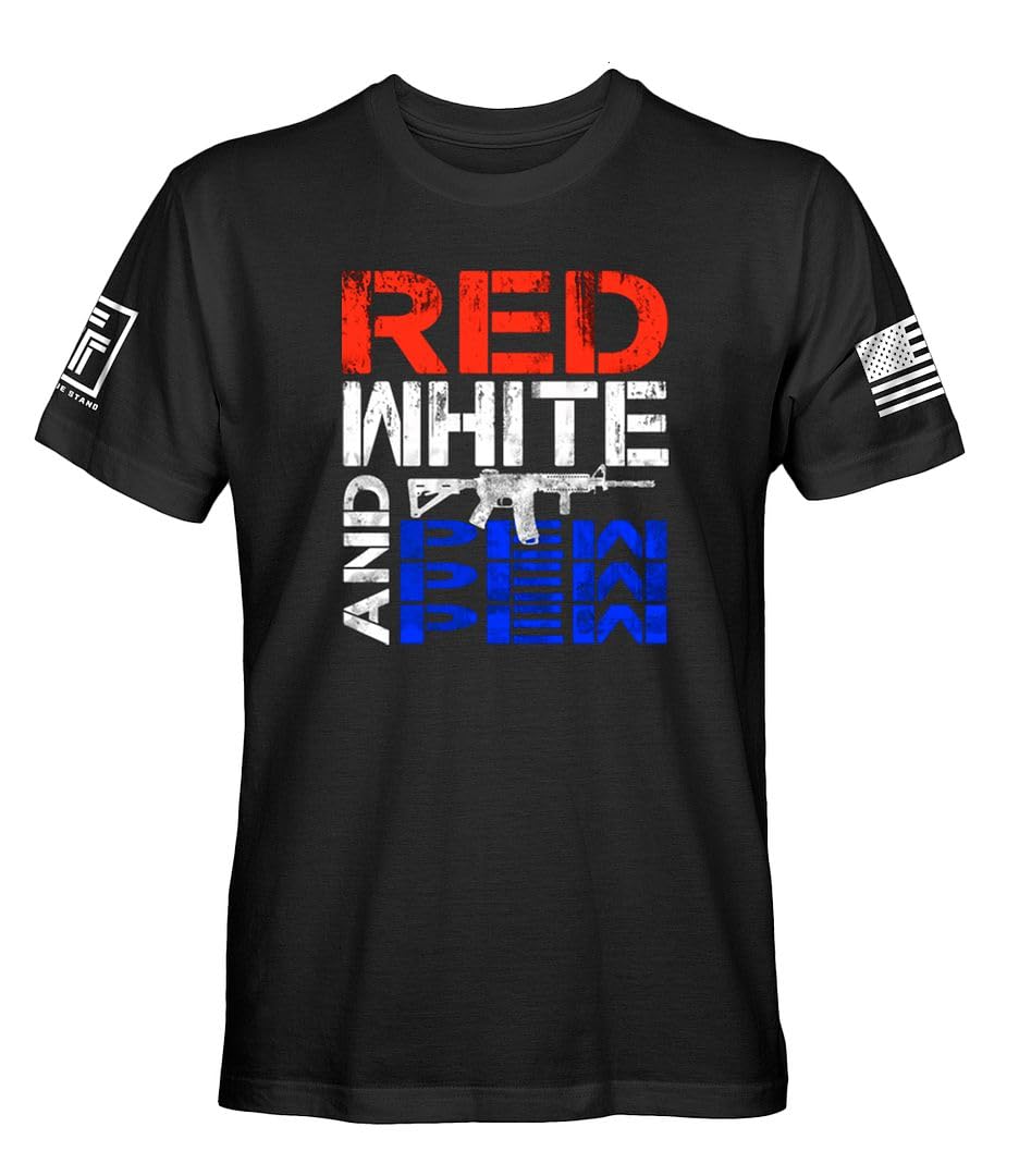Red White and Blue Patriotic Men's T-Shirt - American Flag Graphic Tee for 4th of July, Veterans Day & Patriotic Events