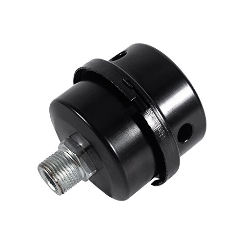 Black Metal Air Compressor Intake Filter Muffler Silencer - 3/8