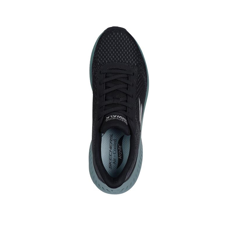 GO WALK MAX CUSH ARCH FIT Comfortable Walking Shoes 216354/BKGR - Perfect for Walking, Travel & Everyday Wear